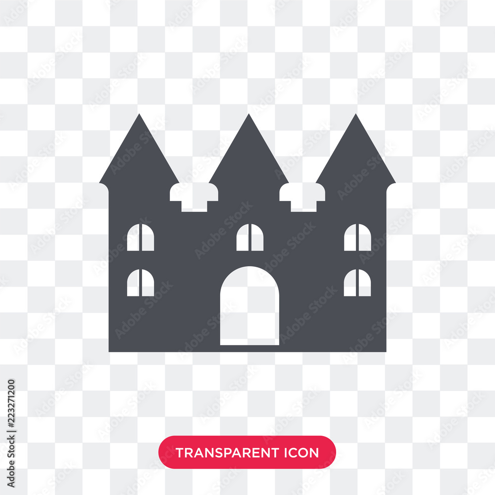 Bouncy castle vector icon isolated on transparent background, Bouncy castle logo design