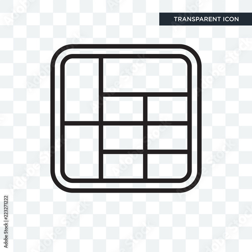 Square vector icon isolated on transparent background, Square logo design