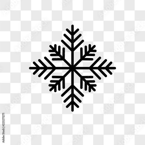 Two snow flakes vector icon isolated on transparent background, Two snow flakes logo design