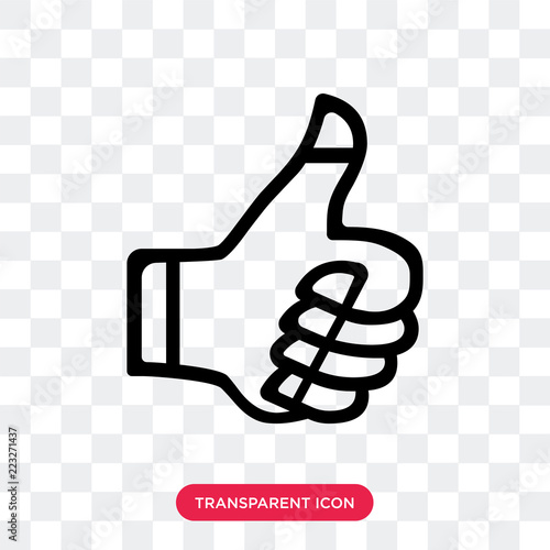 Like vector icon isolated on transparent background, Like logo design