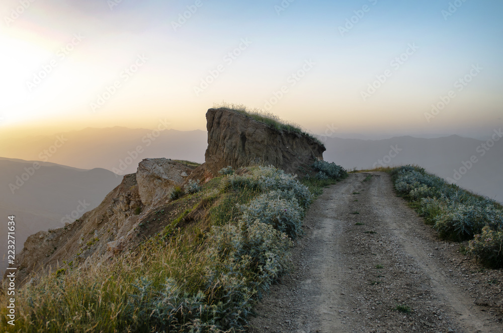 Fototapeta premium Mountain road in the wild