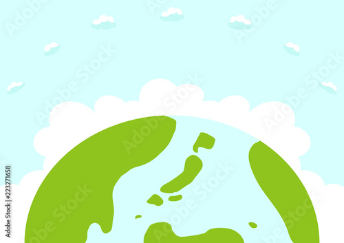 地球　手描きイラスト