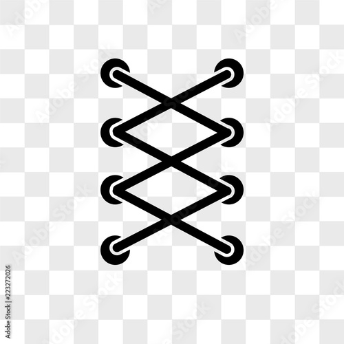 Cord Lace vector icon isolated on transparent background, Cord Lace logo design