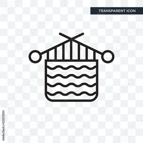Knitting vector icon isolated on transparent background, Knitting logo design