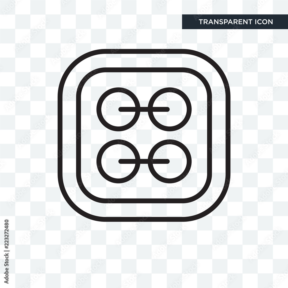 Button vector icon isolated on transparent background, Button logo design Button vector icon isolated on transparent background, Button logo design