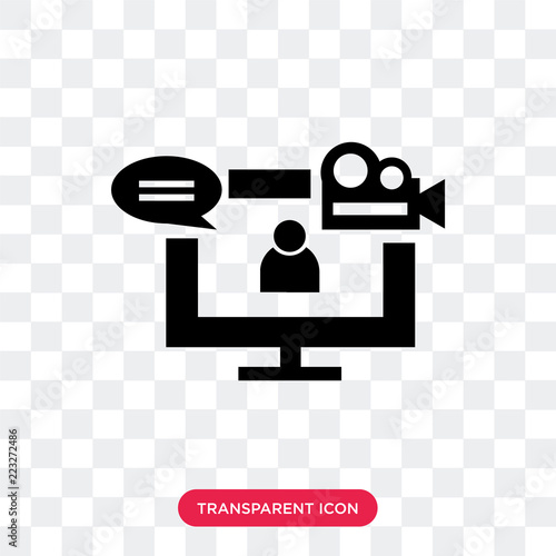 Video call vector icon isolated on transparent background, Video call logo design