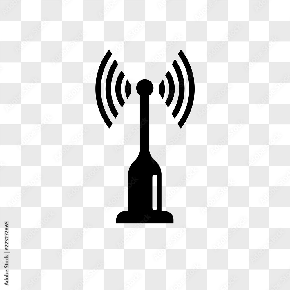 Wireless receptor vector icon isolated on transparent background, Wireless receptor logo design