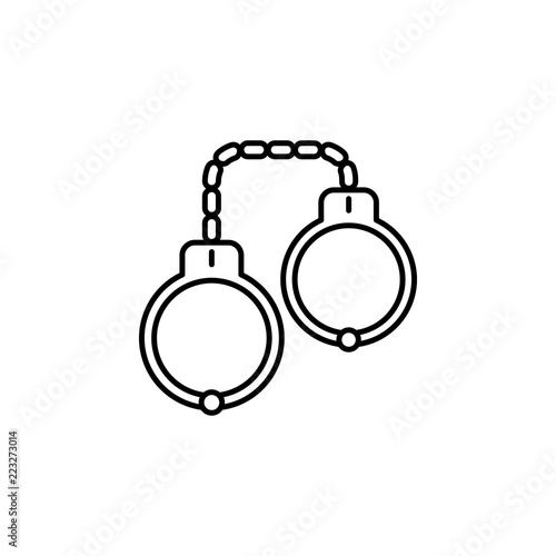 handcuffs icon. Element of crime and punishment icon for mobile concept and web apps. Thin line handcuffs icon can be used for web and mobile