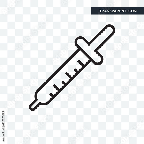 Pipette vector icon isolated on transparent background, Pipette logo design