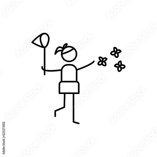 Entomologist icon. Element of human hobbies icon for mobile concept and web apps. Thin line Entomologist icon can be used for web and mobile