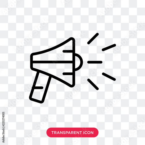 Megaphone vector icon isolated on transparent background, Megaphone logo design