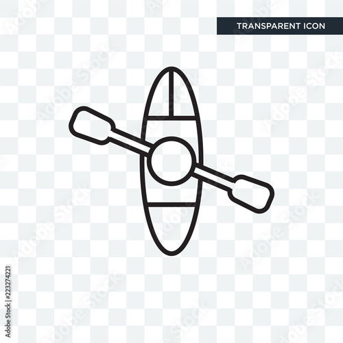 Canoe vector icon isolated on transparent background, Canoe logo design