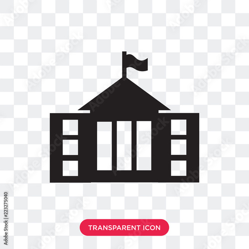 City Hall vector icon isolated on transparent background, City Hall logo design