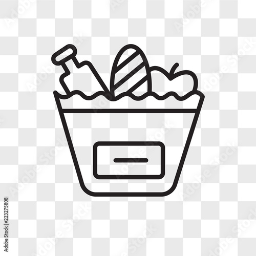 Grocery vector icon isolated on transparent background, Grocery logo design