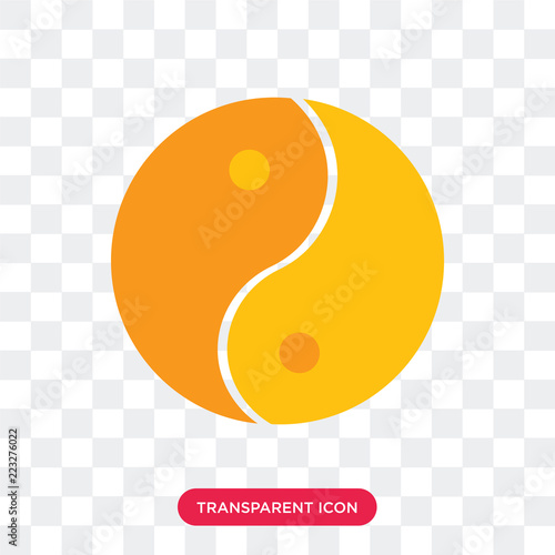 Yin yang vector icon isolated on transparent background, Yin yang logo design