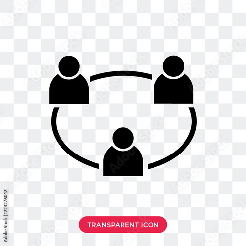 Collaboration vector icon isolated on transparent background, Collaboration logo design