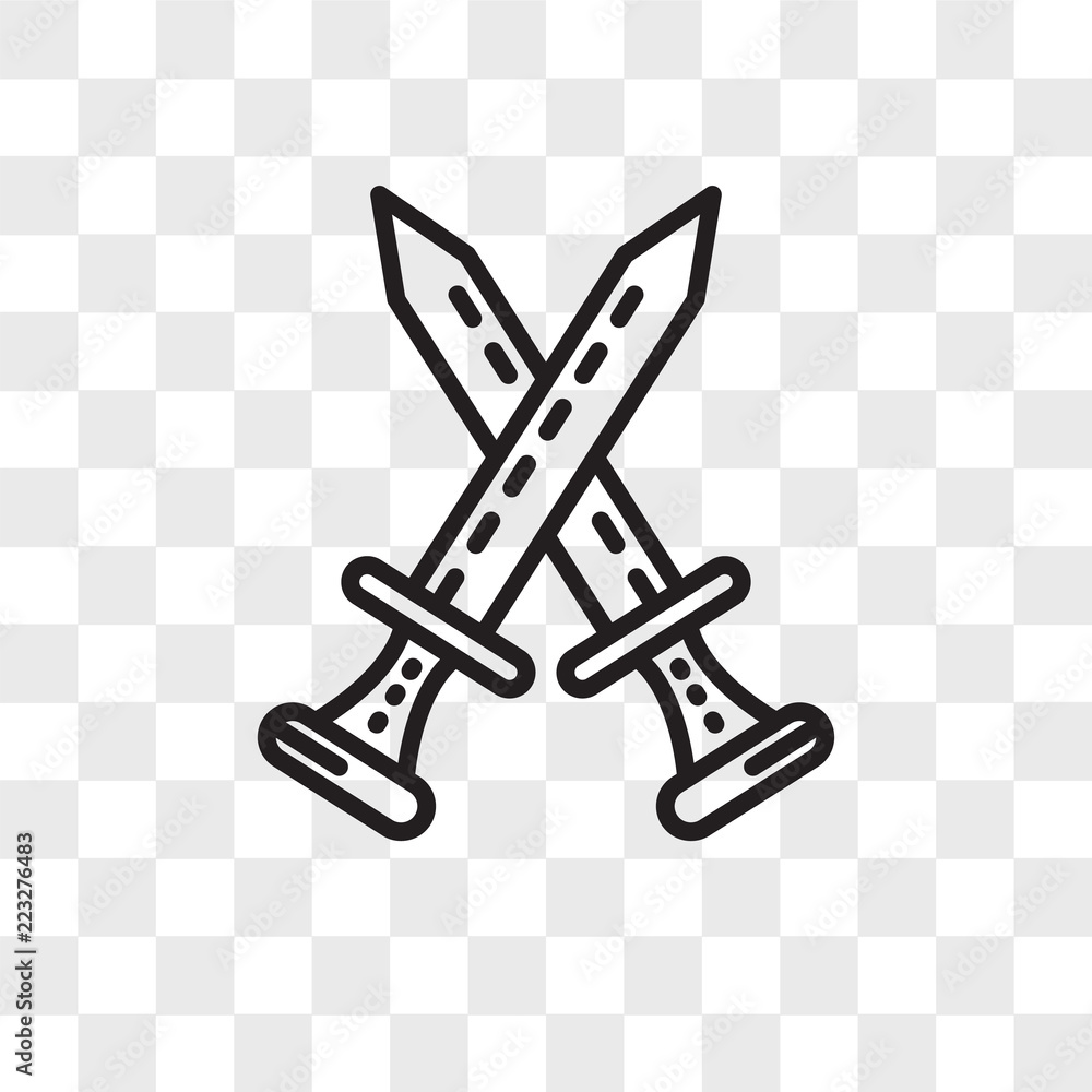 Sword vector icon isolated on transparent background, Sword logo design Sword vector icon isolated on transparent background, Sword logo design