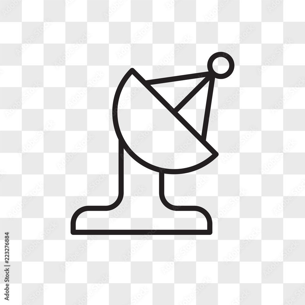 Satellite dish vector icon isolated on transparent background, Satellite dish logo design Satellite dish vector icon isolated on transparent background, Satellite dish logo design