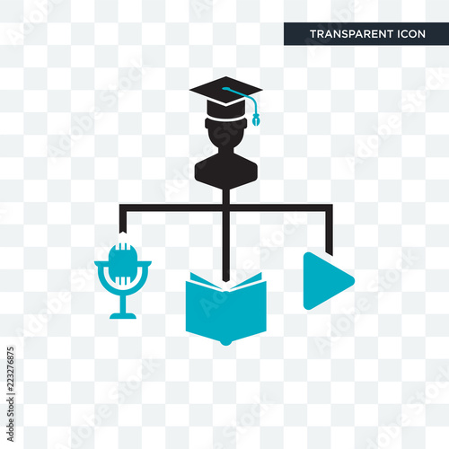 Blended learning vector icon isolated on transparent background, Blended learning logo design