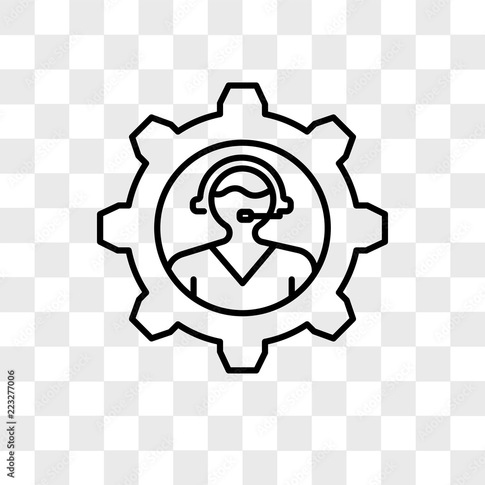 Technical Support vector icon isolated on transparent background, Technical Support logo design