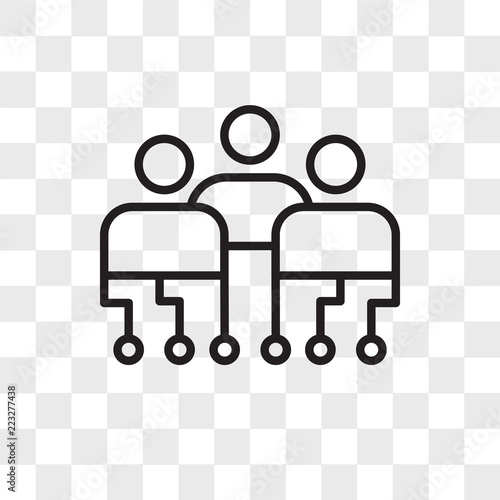 Users vector icon isolated on transparent background, Users logo design