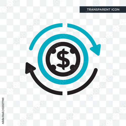 Return of investment vector icon isolated on transparent background, Return of investment logo design