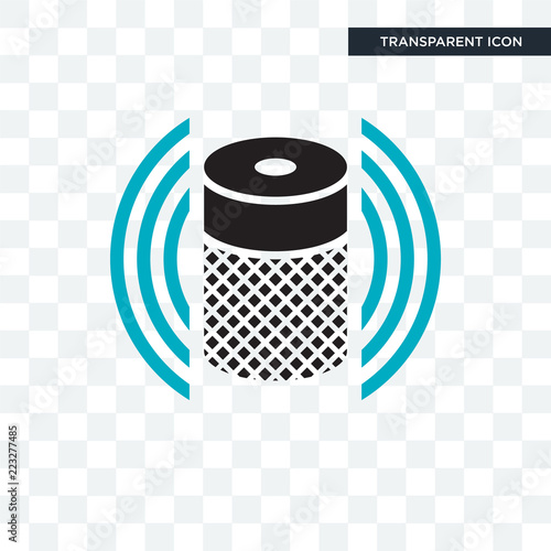 Smart Speaker vector icon isolated on transparent background, Smart Speaker logo design
