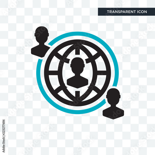 Outsourcing vector icon isolated on transparent background, Outsourcing logo design