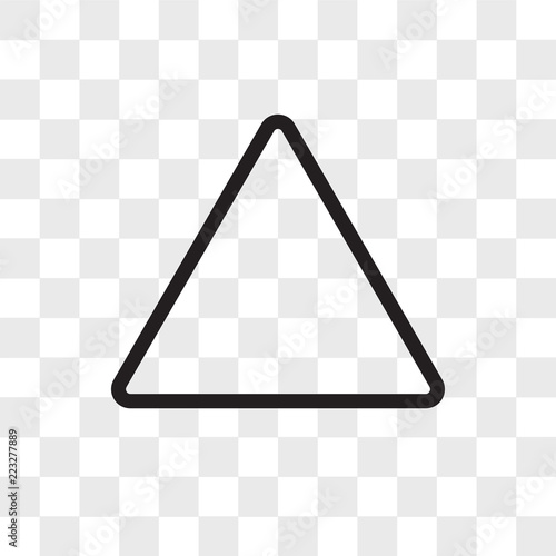 Triangle vector icon isolated on transparent background, Triangle logo design
