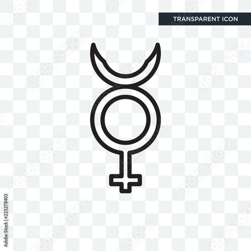 Mercury vector icon isolated on transparent background, Mercury logo design