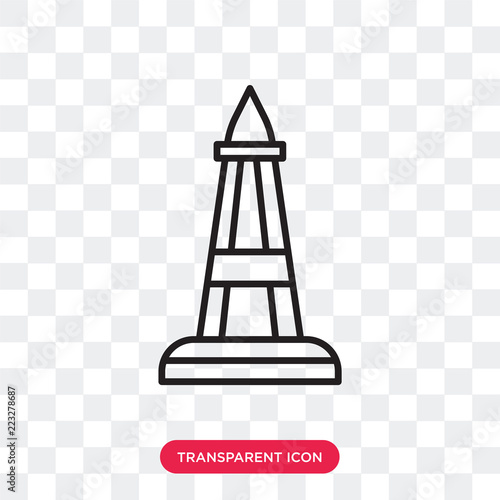 Obelisk vector icon isolated on transparent background, Obelisk logo design