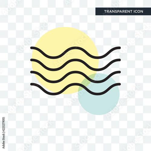 Aquarius vector icon isolated on transparent background, Aquarius logo design