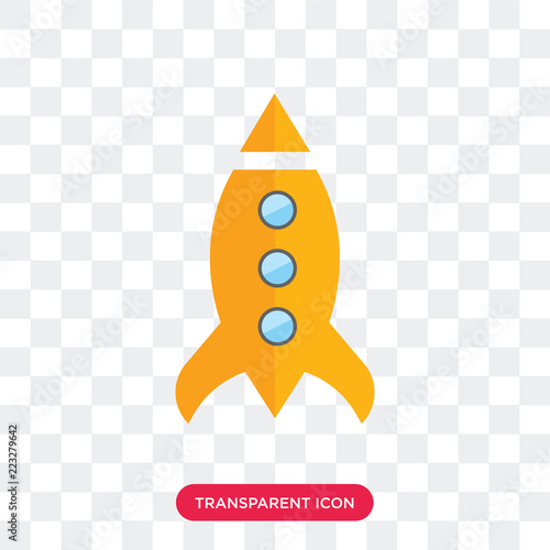 Missile vector icon isolated on transparent background, Missile logo design photo