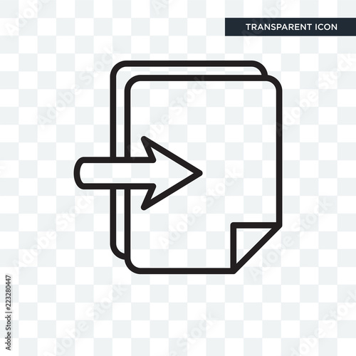 Import vector icon isolated on transparent background, Import logo design