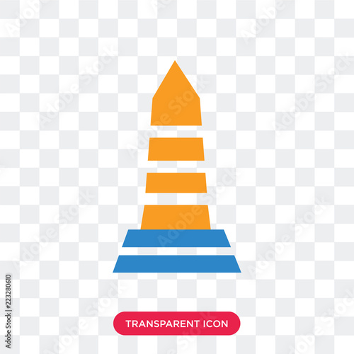 Obelisk vector icon isolated on transparent background, Obelisk logo design