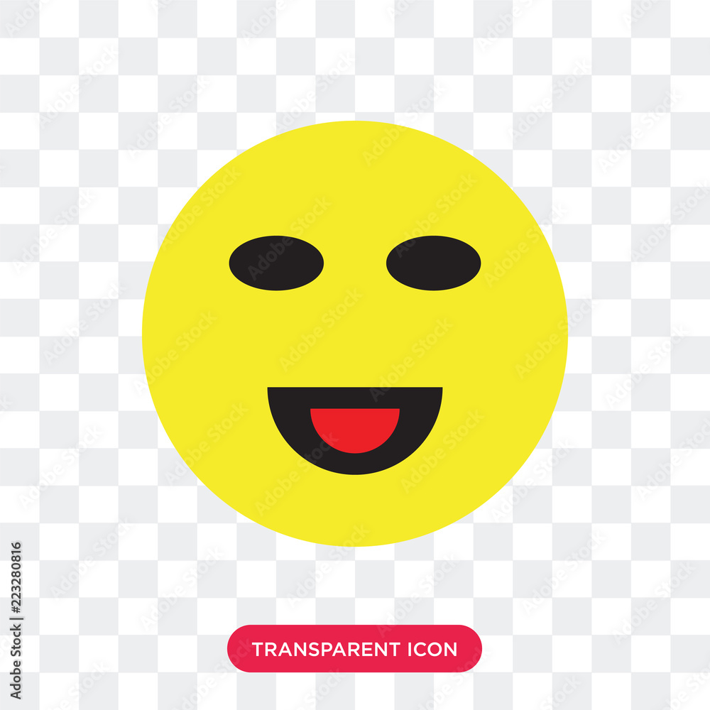 Fototapeta premium Happy vector icon isolated on transparent background, Happy logo design