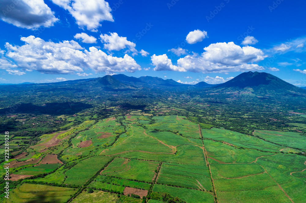 A landscape view of the countryside at Usulután, El Salvador