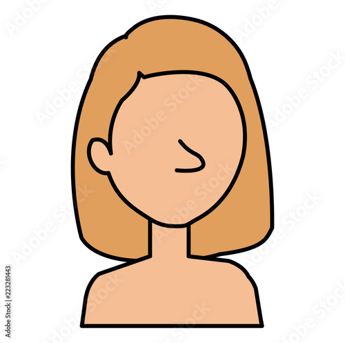 beautiful and young woman shirtless character