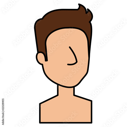 young man shirtless avatar character