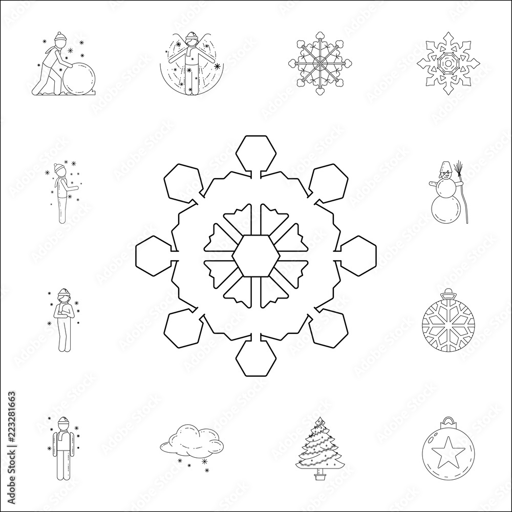 snowflake icon. Winter icons universal set for web and mobile