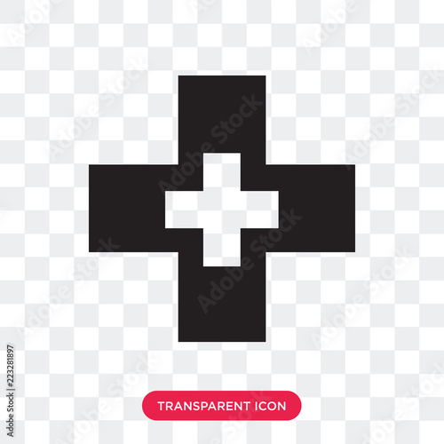 Pharmacy Cross vector icon isolated on transparent background, Pharmacy Cross logo design