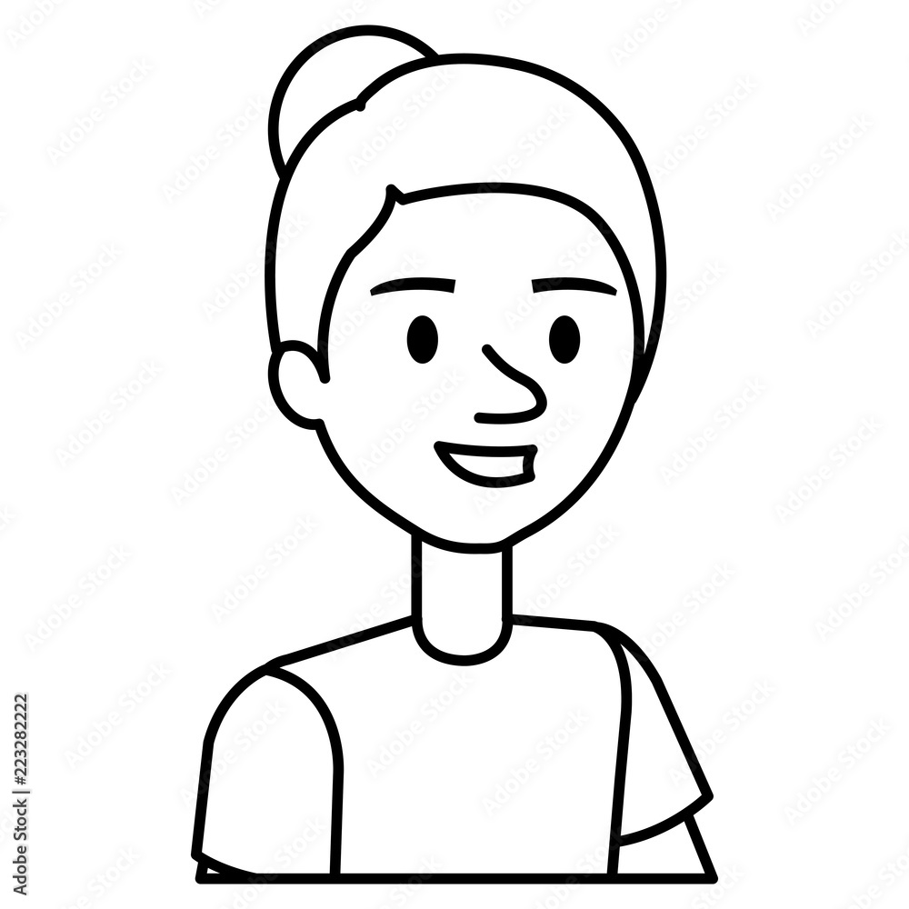 beautiful and young woman character beautiful and young woman character