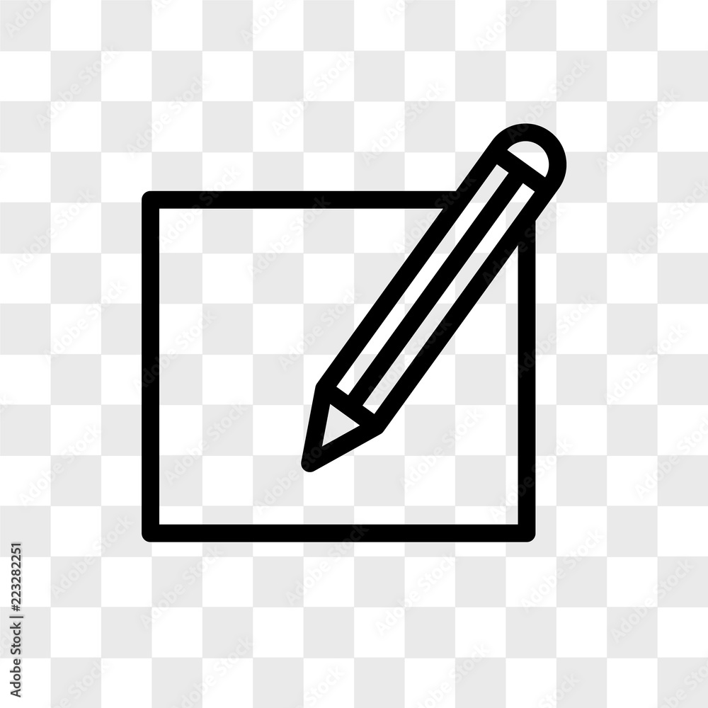 Pen edit vector icon isolated on transparent background, Pen edit logo  design Stock Vector | Adobe Stock