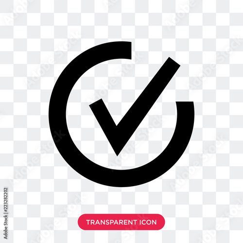 Check mark vector icon isolated on transparent background, Check mark logo design