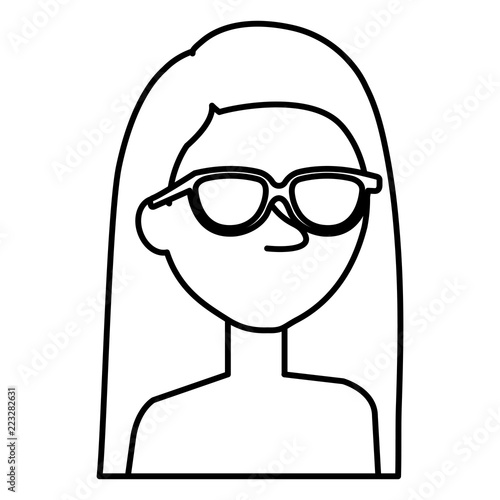 beautiful and young woman shirtless character