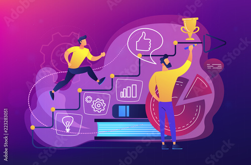 Business coaching concept vector illustration.