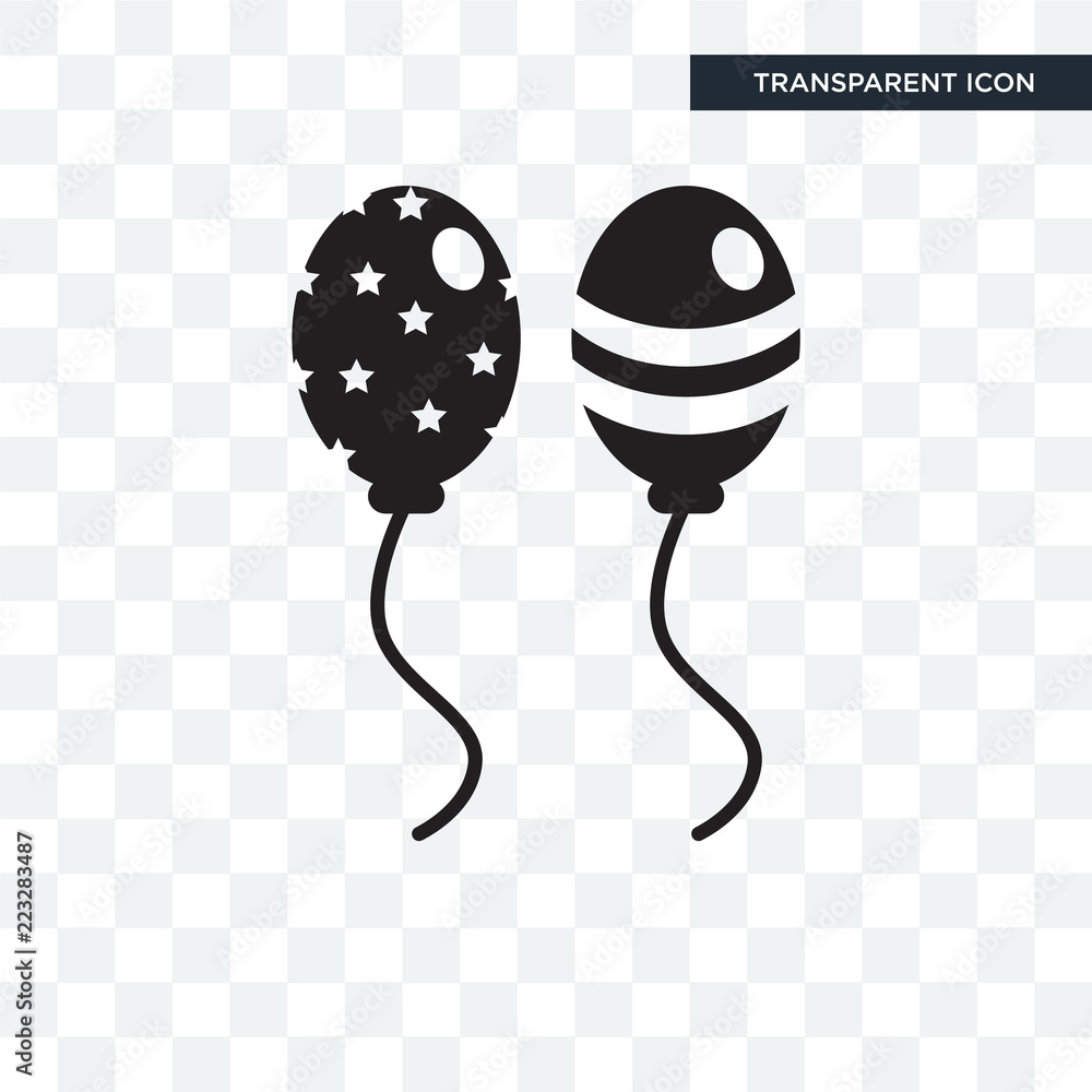 Balloons vector icon isolated on transparent background, Balloons logo design Balloons vector icon isolated on transparent background, Balloons logo design