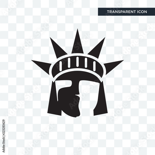 Statue of liberty vector icon isolated on transparent background, Statue of liberty logo design