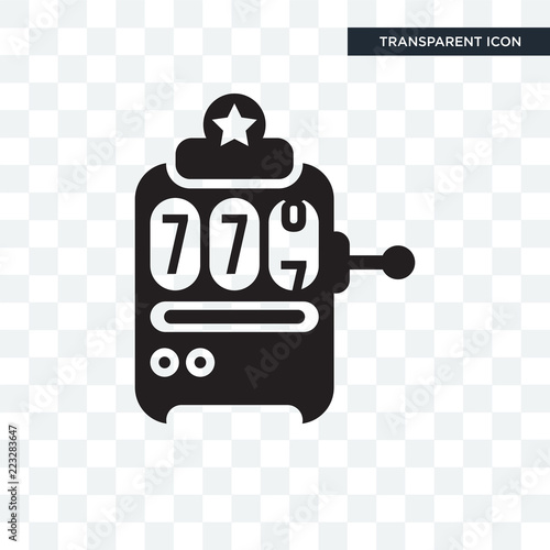 Slot machine vector icon isolated on transparent background, Slot machine logo design