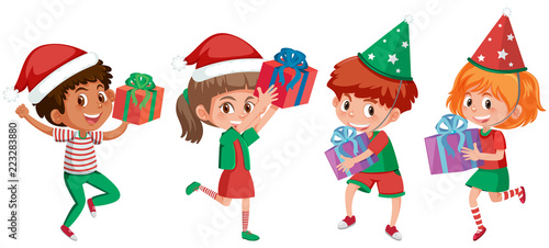 A set of christmas kids
